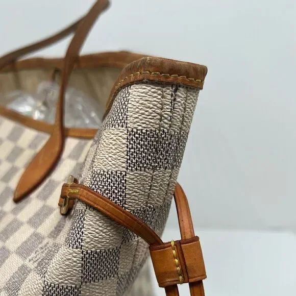 Authentic Louis Vuitton Damier Azur Neverfull MM Tote Bag - Picture 7 of 15